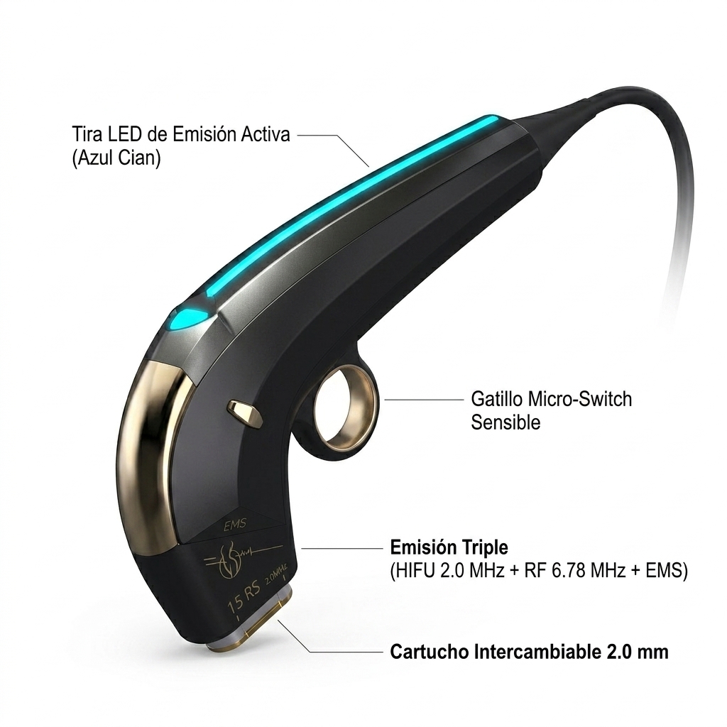 Manípulo 15 RS Multi-Dim Handle con cartucho acoplado en posición activa